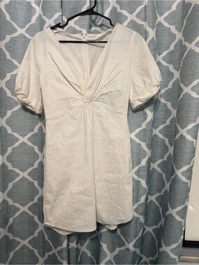 A.L.C Mirren Twist Front Linen Dress
